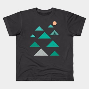 90s Retro Sunset Mountains Kids T-Shirt